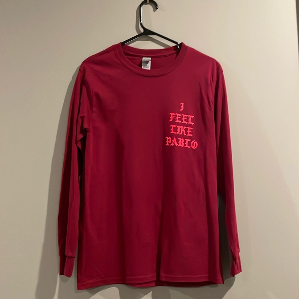 YEEZY 2016 KANYE WEST SAINT PABLO TOUR MERCH ULTRALIGHT BEAM RED TEE LONG SLEEVE